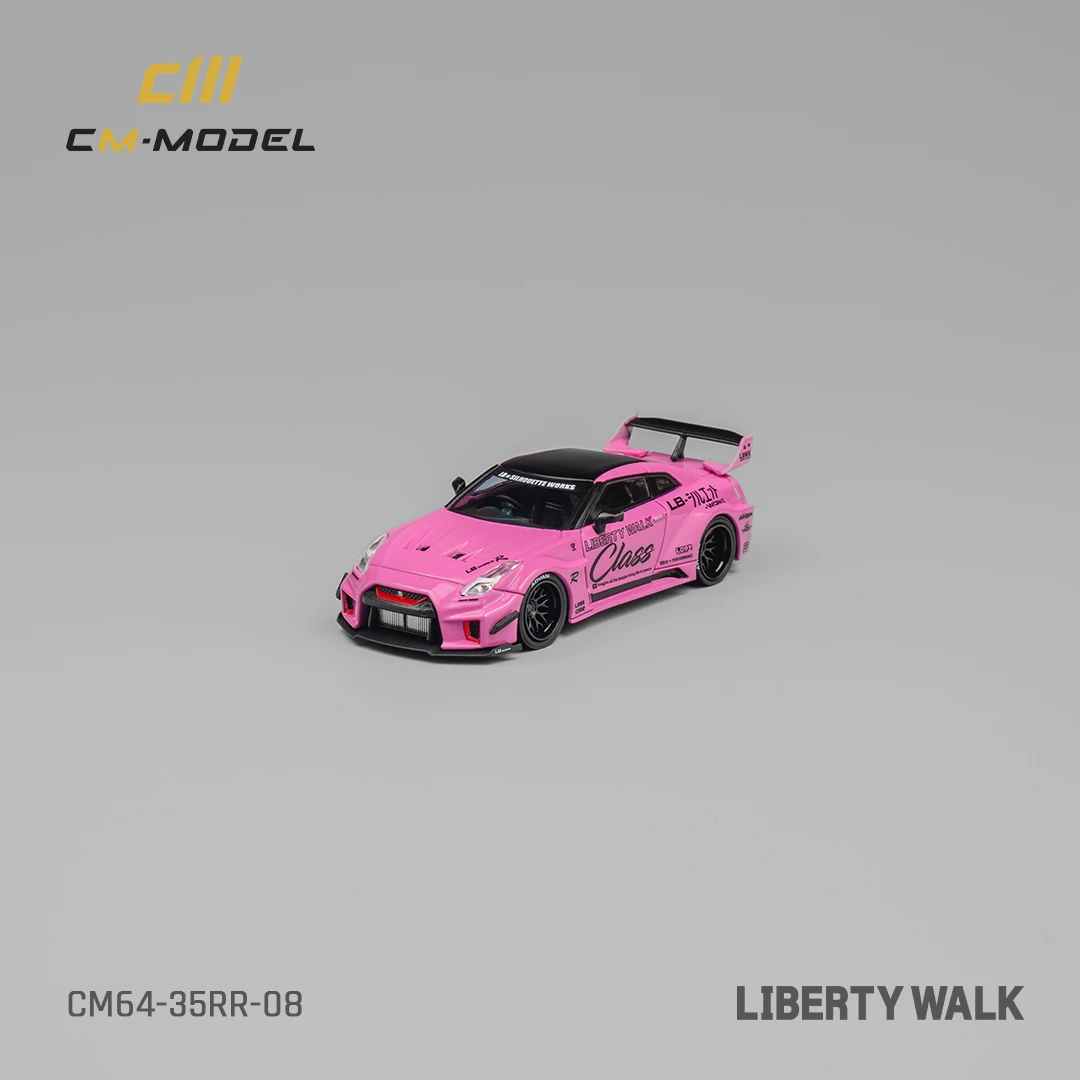 CM In Stock 1:64 GTR R35 GT35 RR Super Silhouette Class Pink