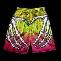 Summer Men's Sports Shorts Fashion Skull Print Pattern Men's Beach Shorts Hawaii Vacation Beach Men's Swimming Shorts S-2XL 2