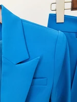 TOP QUALITY Newest 2026 Designer Runway Suit Set Women's Single Button Slim Fit Blazer Flare Pants Suit two-pieces - Image 4