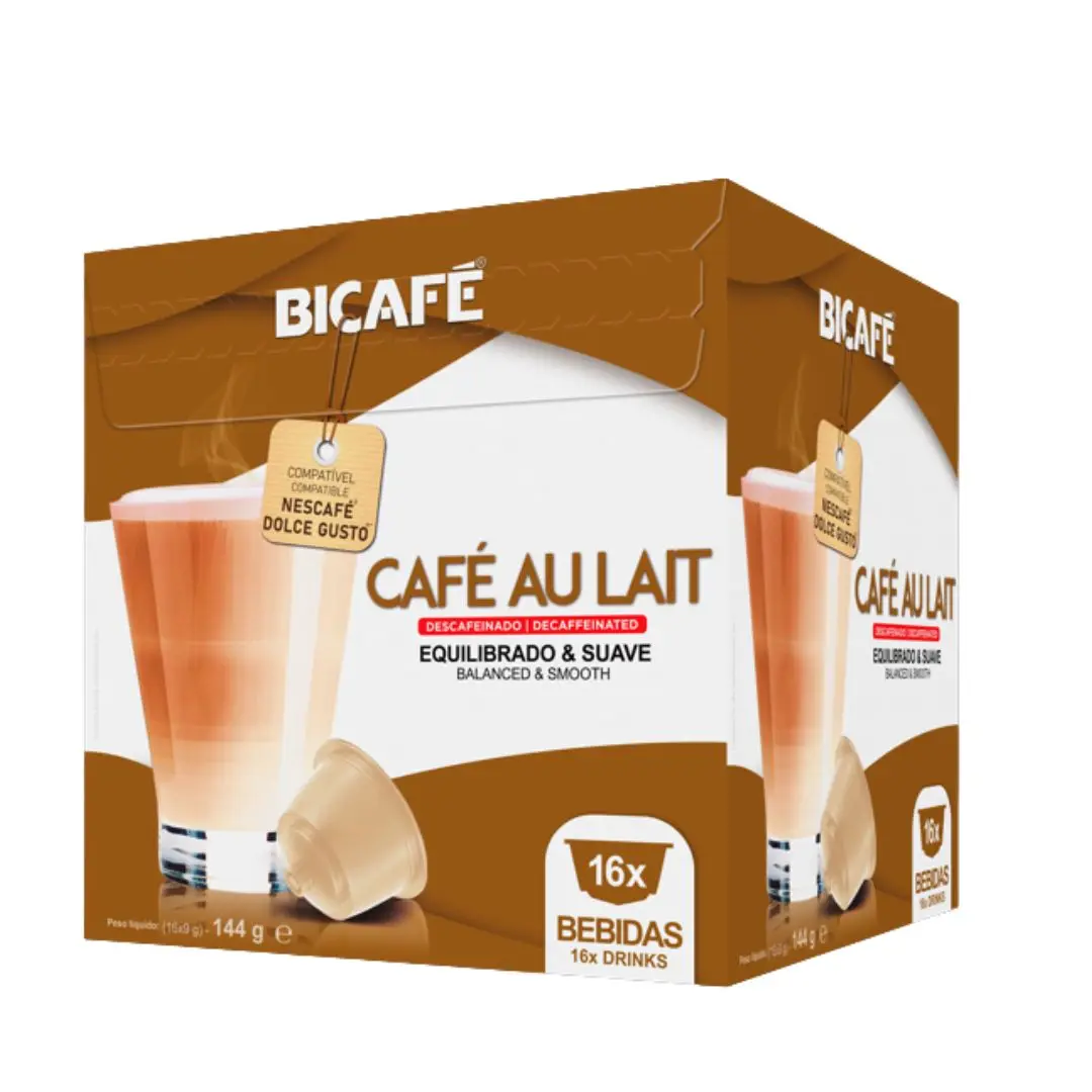 Cápsula De Café Com Leite Descafeinado Bicafé  P/ Maq. Dolce Gusto*