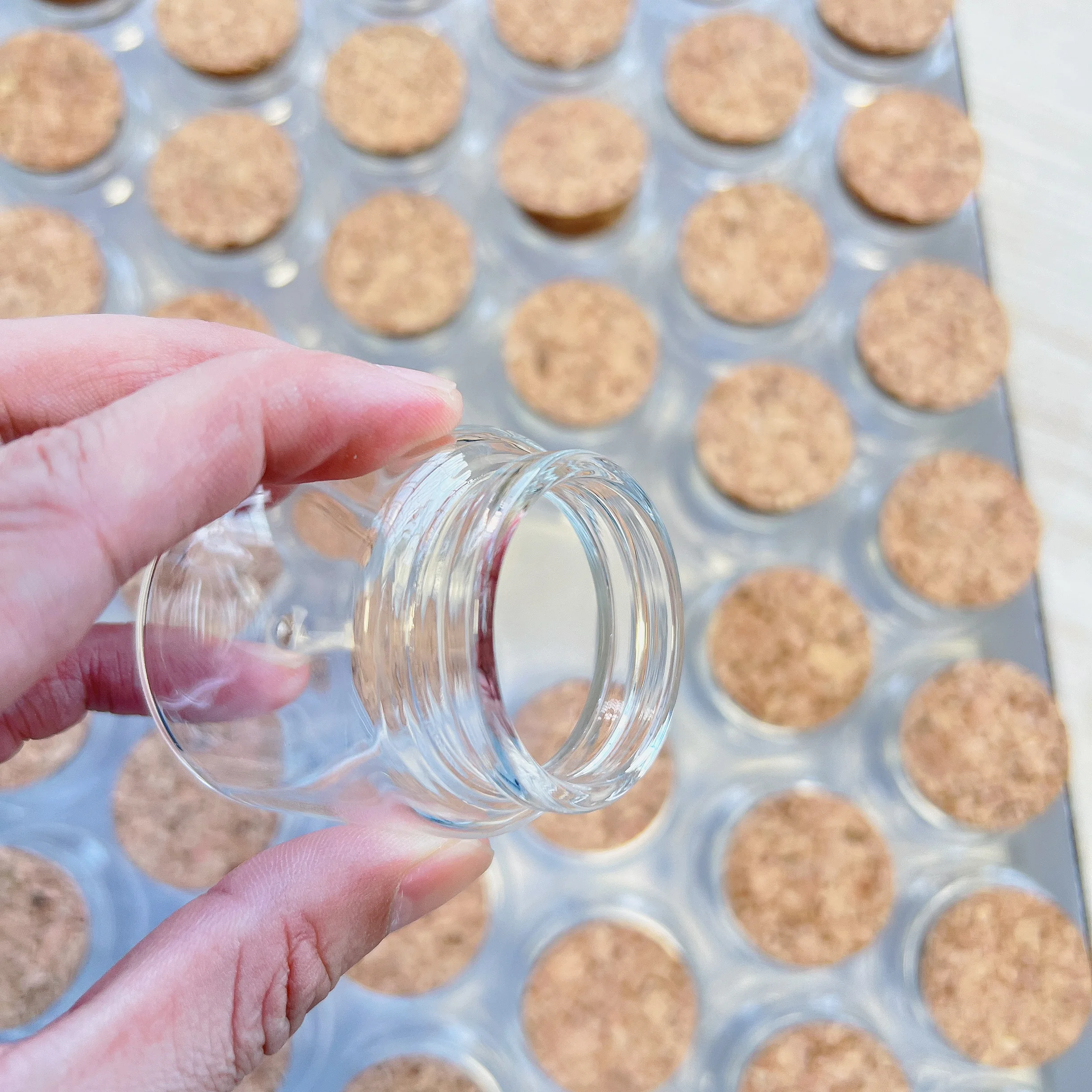 12pcs 33x47x50mm Glass Bottles Clear Drifting Christmas Small Cork Stoppers Wedding Jars Birthday Party 50ml Wishing Bottle 5