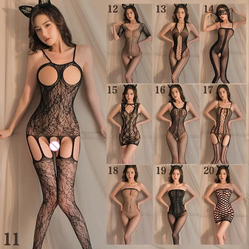 Sex Bodysuits Women Transparent Bodystocking Hollow Backless Open Bra Outfits Teddy Erotic Costumes Sexy Fishnet Lingerie 2025 Women Underwear Sexy Lingerie