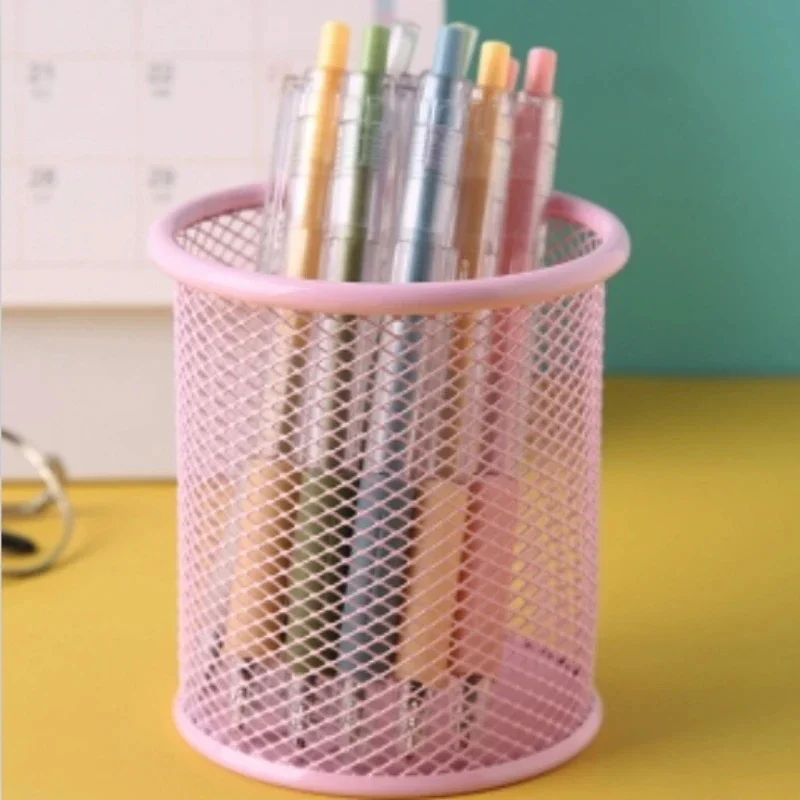 Single Metal Mesh Pencil Holder - Durable Square Pen Pot