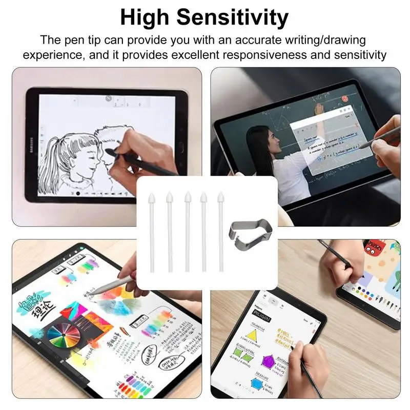 Stylus Pen Tip 5 Pcs/set for SamsungGalaxy Tab S6 Lite T860 T865 P615 P610 S7 FE T870 T970 S8