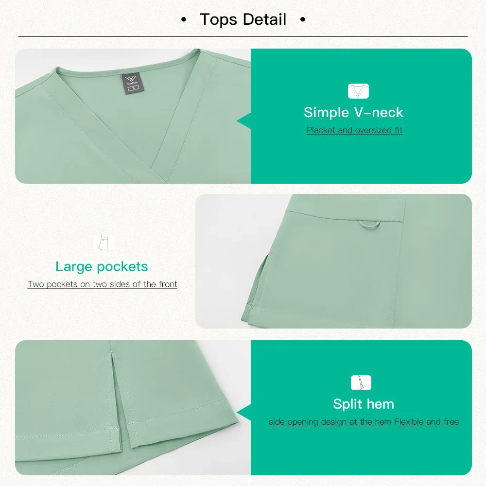 Pet Grooming Working Clothes Women Uniforme Dental Clinic Scrubs Suit Hospital Medical Scrub Set Spa Uniform Beautician Workwear