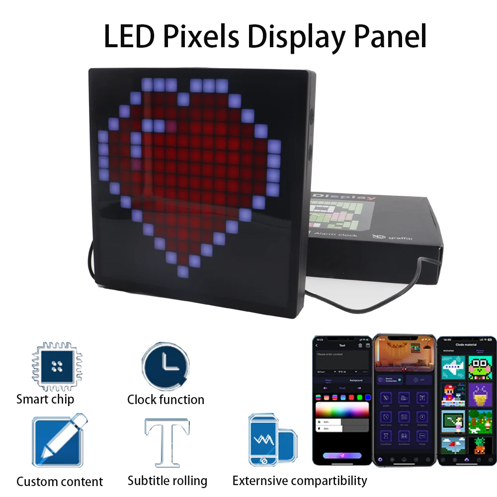 

LED Pixels Display Panel Light WS2812B WS2812 RGB Art Programmable Smart led strip 16X16 32X32 Digital Module Matrix Screen DC5V