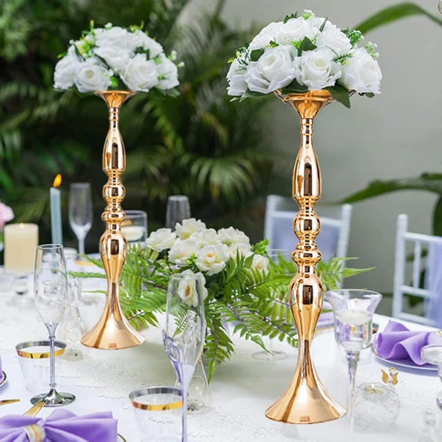 Gold Vase Centerpiece Gold Metal Vase Small Flower Vase Conical Vases