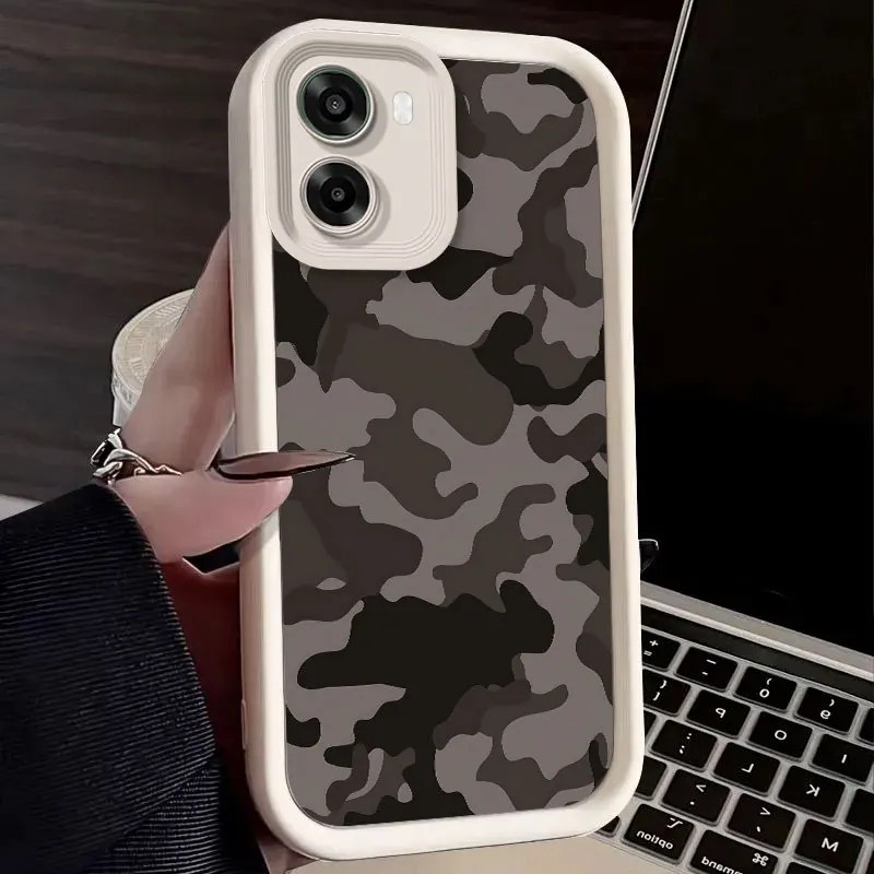 Camouflage Print Shockproof Silicone Protective Phone Case