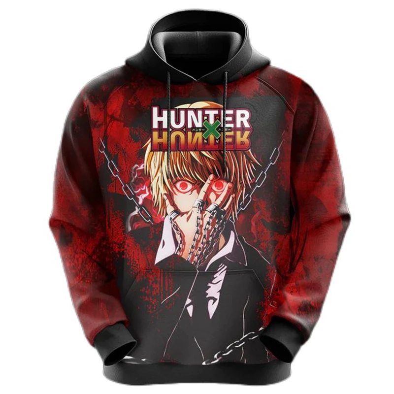 

Manga Hunter X Hunter Graphic Sweatshirts Anime Phantom Troupe Chrollo Hisoka Hoodie For Men Clothes Cosplay GON·FREECSS Kid Top