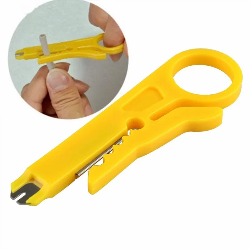 Wire Stripper Tools Multi Functional Tools Electrician Tools 2Pcs Cable Stripper Knife Crimper Pliers Crimping Tool Cable Stripping Wire Cutter For RJ45 Cat5 Network Wire
