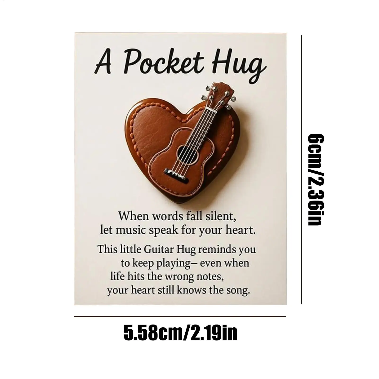 Pocket Music Hug Handmade Motivational Souvenir Music Lover Motivational Hug For Kids Teens Adults Collectors Birthday Christmas