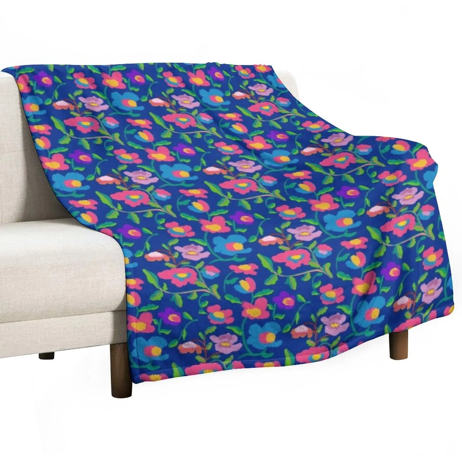 

New LAGOSI FLOWER Throw Blanket Luxury St Blanket For Sofa Thin Travel Blanket