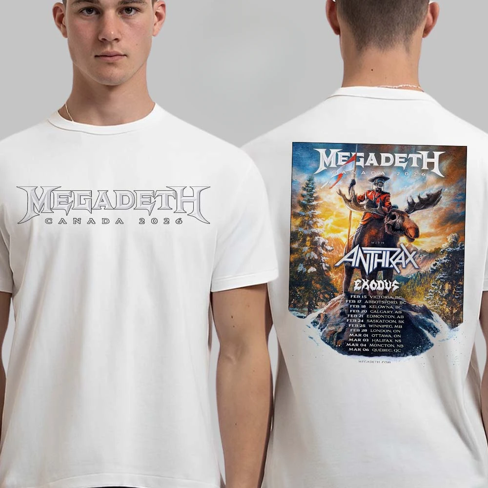 Seltenes Megadeth Cotton Band Shirt, Unisex, Sommer, kurzärmelig, modisches Marken-T-Shirt, luxuriöses, lässiges Vintage-T-Shirt – Detail 2