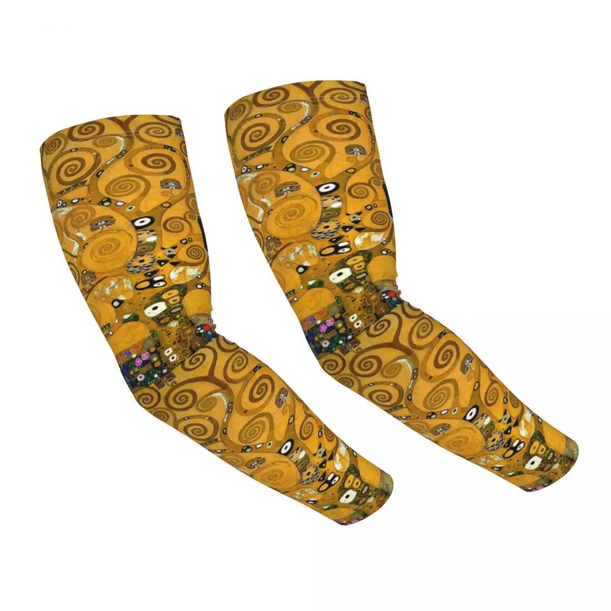 

Custom Tree Of Life By Gustav Klimt UV Protection Arm Sleeves Women Men Sports Painting Art Tattoo Cover Up for Driving