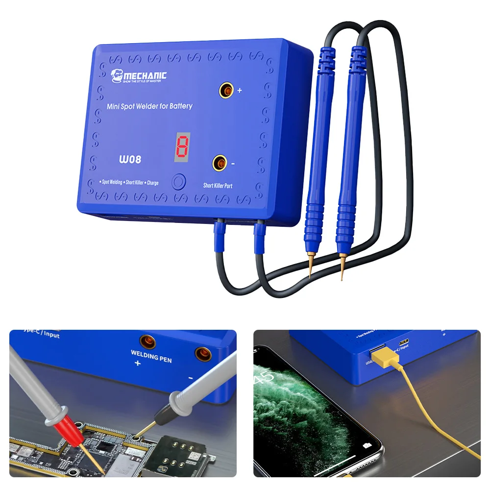 MECHANIC W04 W08 Portable Spot Welding Machine Nickel Sheet Lithium Battery Welder For 18650 Battery iPhone Battery Repair 2