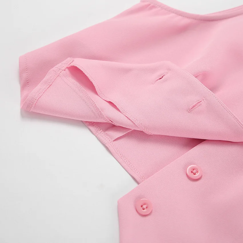 Pink Skirt Set Sleeveless Vest Short Top + High Waist Slit Long Two Pieces Women Outfit