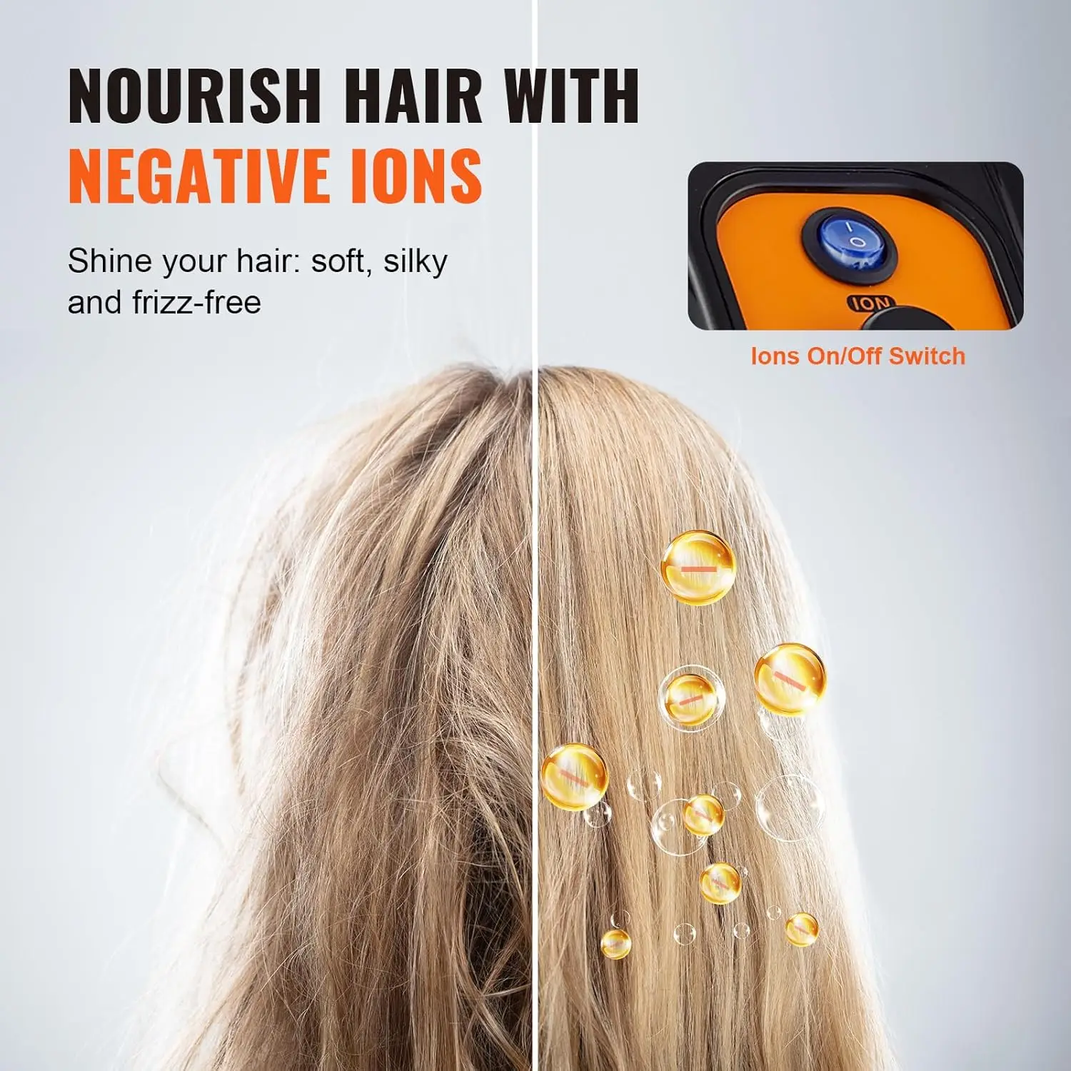 Ionic Hooded Hair Dryer with Variable Speed & Temperature Adjustment, 1875W, Sit Under Hair Dryer with Timer for Beauty Sa 4
