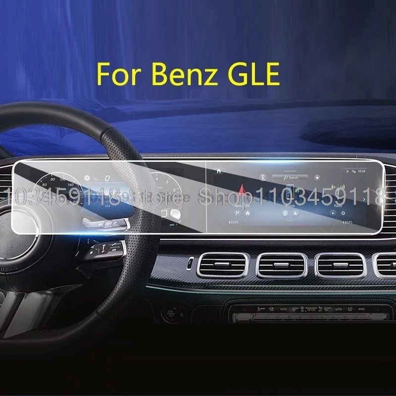 Displayschutzfolie aus gehärtetem Glas für Mercedes Benz GLE 350 2020–2023, GLE 450 580 2024, Display-Navigation, kratzfeste Folie