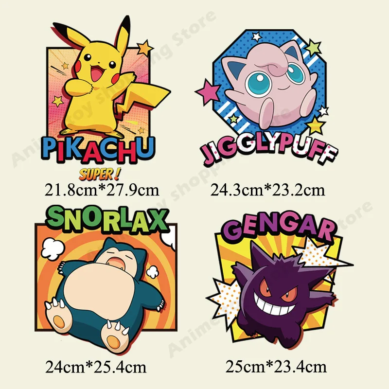 Anime Pokemon Pikachu Patches for Clothing Japan Iron on Patches Clothes  Heat Transfer Stickers for Boy Girl T-shirt Patch Decor - AliExpress