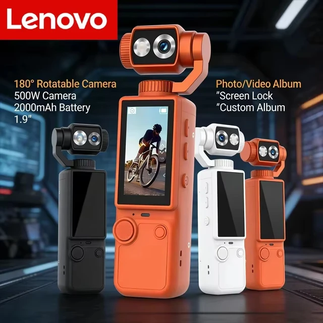 Lenovo 4K HD WiFi Sports Wearable Camera Autofocus High Pixel Portable Pocket Cam Long Battery Life For Motorcycle And Vlogging 1