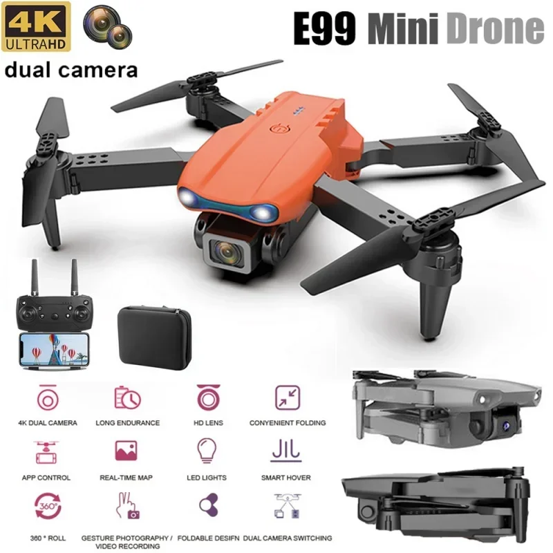 

E99 Pro RC Mini Drone WIFI FPV Professional Aerial Photography 4K HD Dual Camera Helicopter Foldable Quadcopter Dron Toys NEW