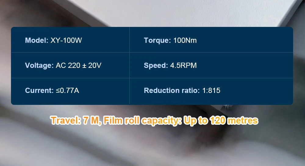 Agricultural Greenhouse Film Roller Motor 100W 220V Automatic Ventilation Film R