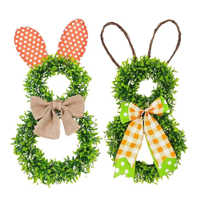 

Easter Bunny Wreath Spring Season Decorative Wreath Ornament Easter Decorations For Wall Farmhouse Garden Front Door Backyard