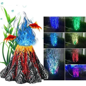 Color Changing Aquarium Volcano Decor 1