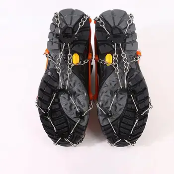10 Teeth Crampon Mountaineering Snow Antiskid Crampon Shoe Cover Ice Grasping Skiing Claw Hiking Climbing Protection Gear 5