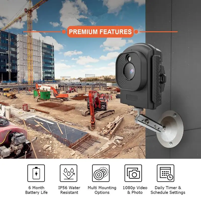1080P IP66 Time Lapse Camera Picture Video Recorder 6 Months Outdoor Nature Observation Construction Photography Research Cam