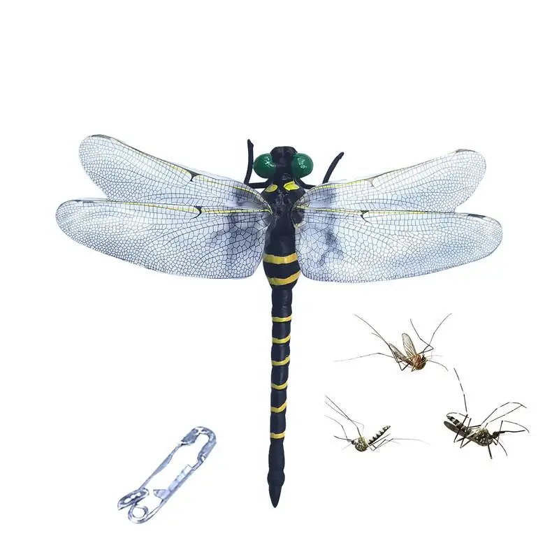 

Fly Trap Attractant 12cm Fly Control Device Dragonfly Fly Repeller Reusable Dragonfly Model Bird Scarer Professional Clip-On Fly