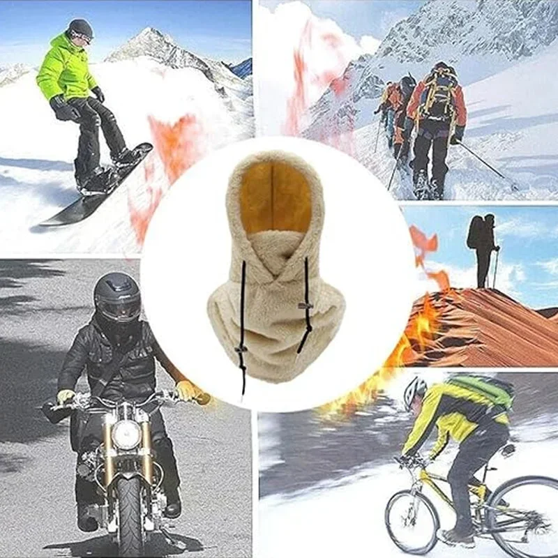 Optics-Bonnet coupe-vent intégré, capuche d'hiver chaude, écharpe de ski  résistante au froid, vêtements de sauna, canadisme - AliExpress