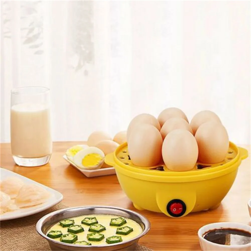 Electric Egg Cooker Boiler 7 Cavities Cute Chicken Shape Non Stick Auto-off Egg Steamer Indicator Light egg cooker electric egg cooker