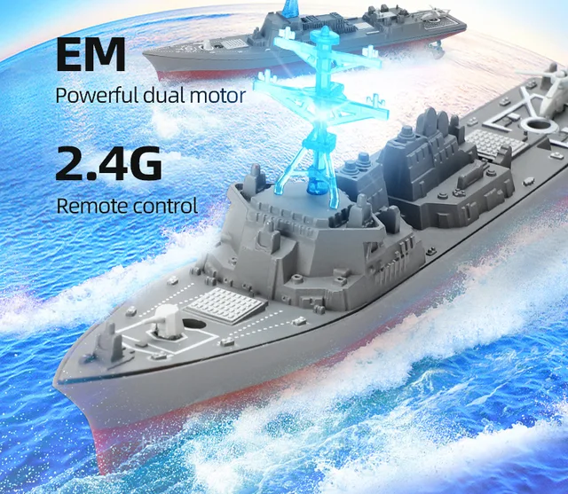 Rc Warship Model Boat High-Speed Remote Controlled Boats
