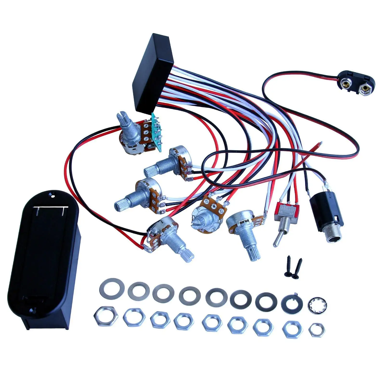Enhanced Electric Bass Guitar Preamp Circuit with Three-Band Equalizer