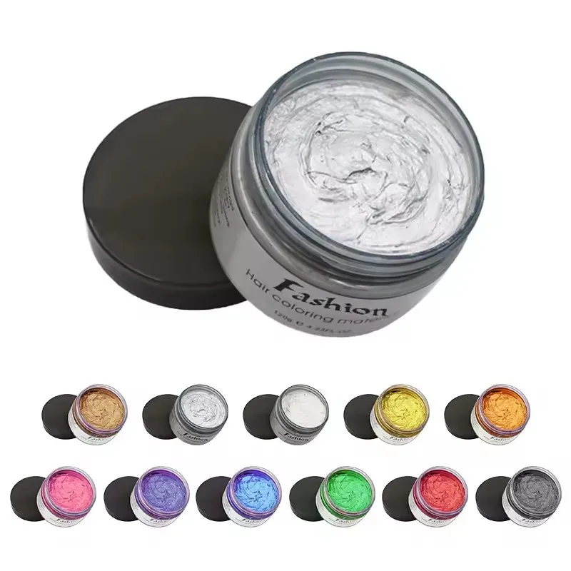 Hair Colour Wax Pretty Cowry Coloring Hair Mud Provides natural color with non-sticky finish for daily use parties and DIY styling