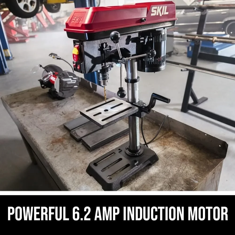 6.2 Amp 10 In. 5-Speed Benchtop Drill Press with Laser Alignment & Work Light - DP9505-00 2