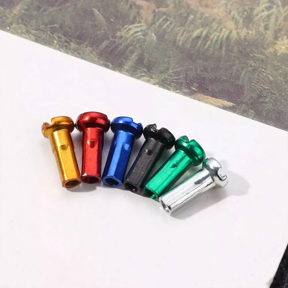 Metal Mountain Bike Wheel Spoke Nipples 60pcs Replacement for 14G 2mm Spokes MTB Mountain Bicycle Parts Accessories