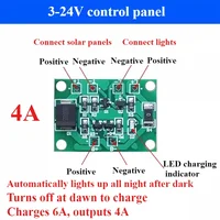 Panneau solaire automatique, panneau de chargeur de batterie, veilleuse LED, interrupteur de commande, lampadaire de jardin, Module de contrôleur 3-24V 4-10A 3