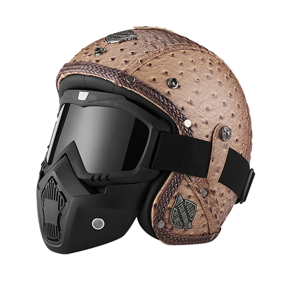 

Retro 3/4 Open Face Helmet Vintage Jet Safety Riding Casque Moto Sun Glasses Cafe Racer Helmet Dot Approved Cascos Para Moto