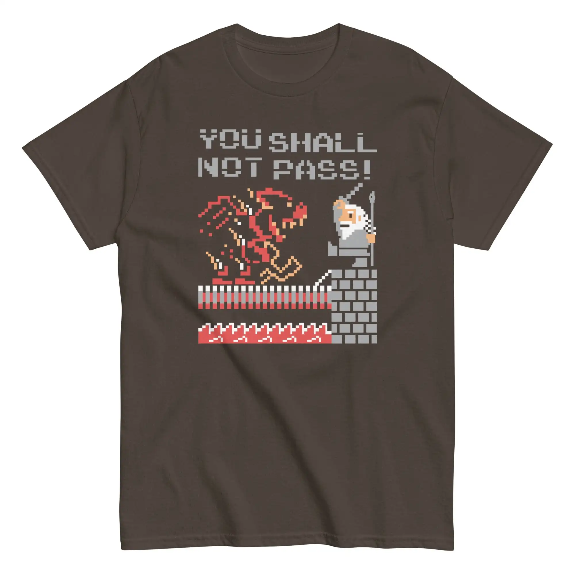 

You Shall Not Pass! Fashion Top tee T Shirt Short Sleeve Cotton Men's Crew Neck Printed Tee