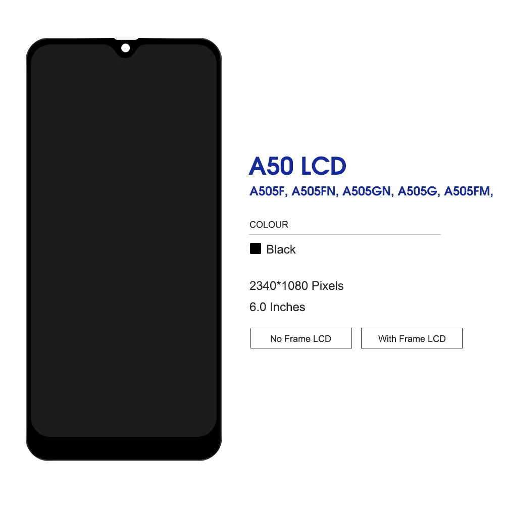 LCD ÷ ġ ũ Ÿ ,  ü, Ｚ A50, A505, SM-A505FN, DS, 6.4 ġ, ǰ