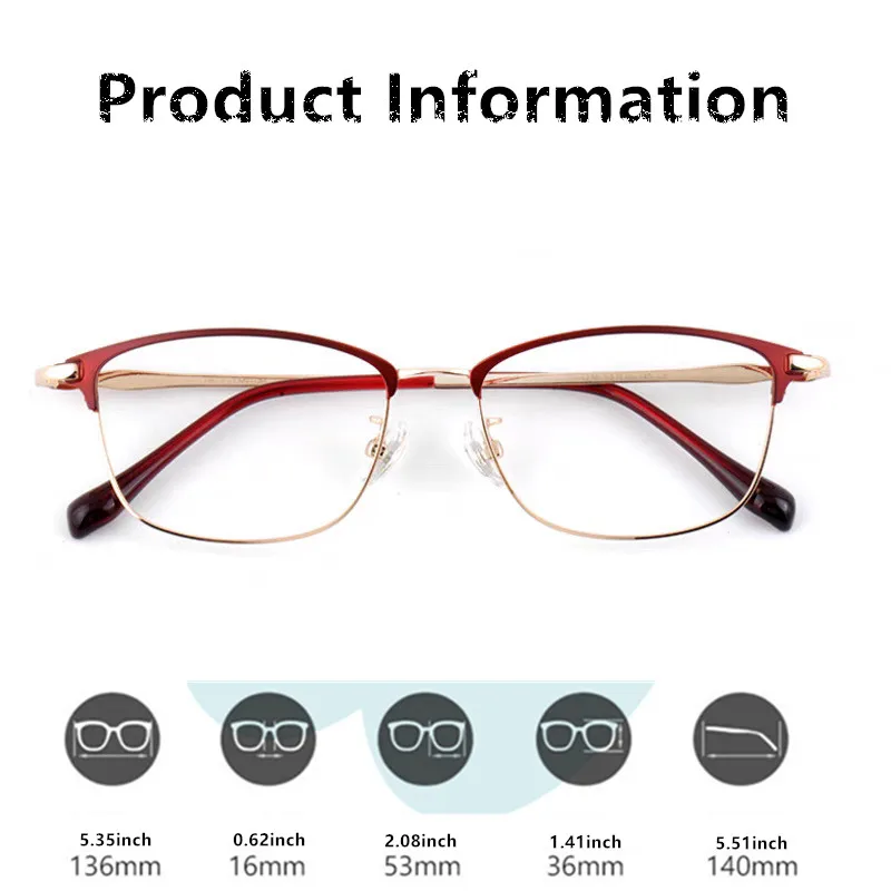 Stylish Unisex Anti-Blue Light Retro Metal Frame Reading Glasses