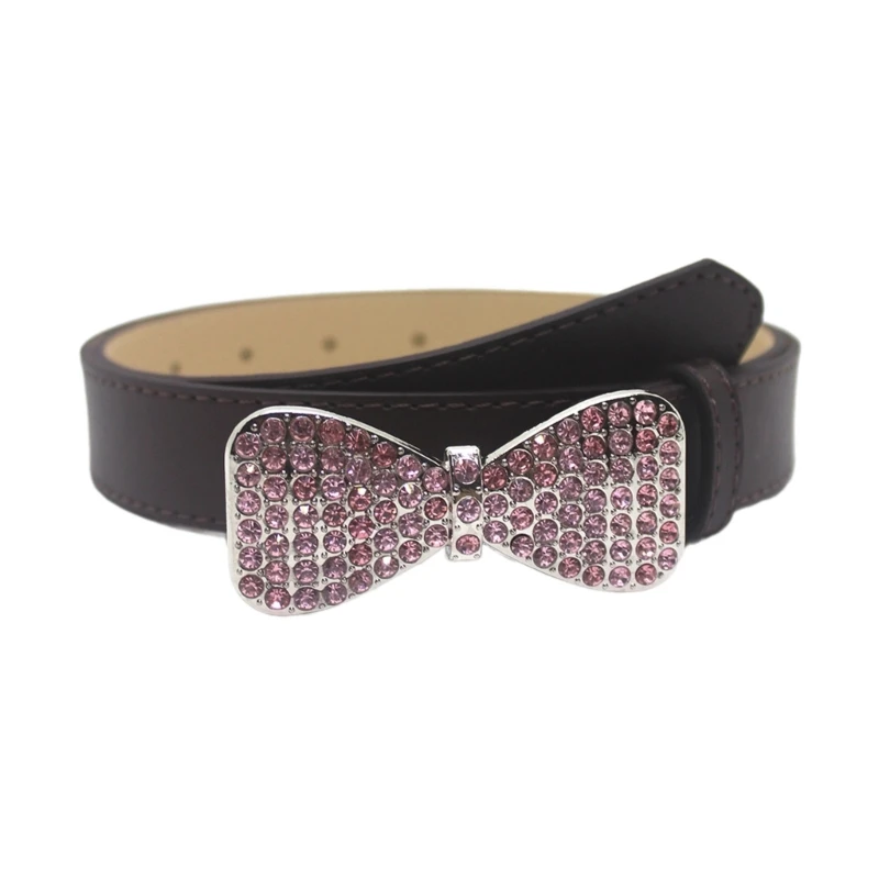 

Y166 Harajuku Bowknot Waist Belt for Jeans Glitter Belt for Woman Cowboy Cowgirl Teens Coat Jeans Skirt Waistband