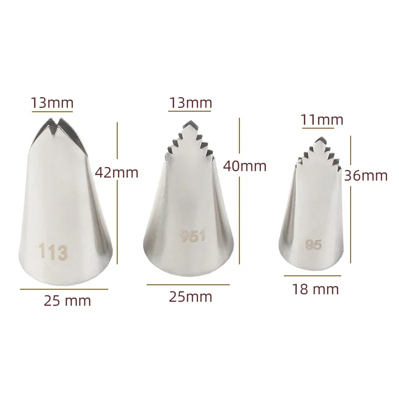 #95#951#113 Rose Leaves Nozzles Icing Piping Nozzles cake decorating tip set cake icing nozzles cake decorating nozzle set For Decorating Cakes Cupcake Pastry Tips Cake Decorating Tools Cream Nozzle