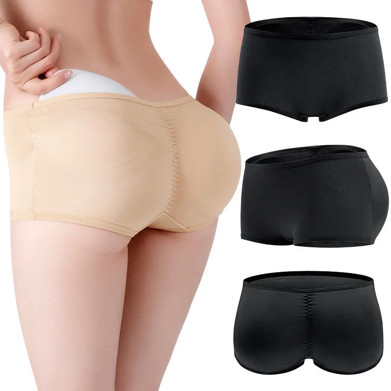 

Women's Butt Enhancement Lift Hip Lift Pants Sponge Filler Fake Ass Panties Seamless ShapeWear Push Up Breathable Body Shapewear