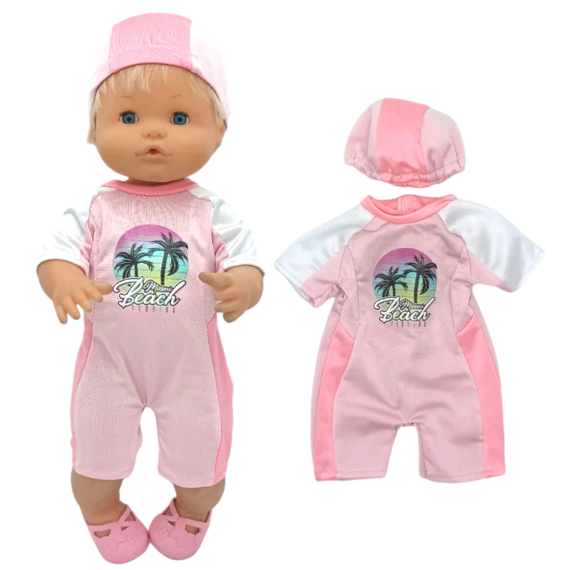 40cm Baby Doll Clothes Swimsuit Surfing Wears For 38 Cm Nenuco