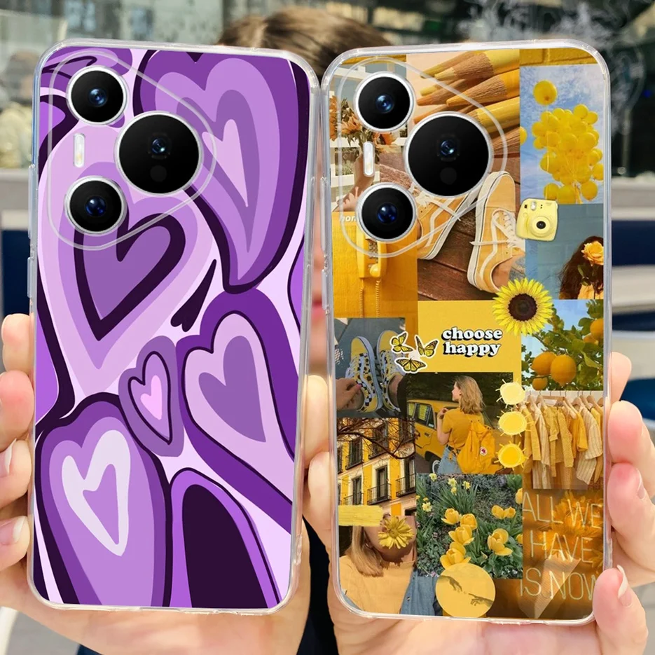 Stylish Painted Clear Silicone Phone Case - Soft and Durable Protective Cover