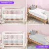1pc Solid Crib Fitted Sheet Microfiber Super Soft Toddler Bedsheet Washable Bed Cover 6
