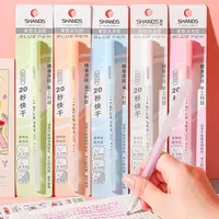 1+3Pcs Macaron Dispensing Pen Student Diy Hand Account Manual Quick-drying Glue Dispensing School Office Supplies Stationery 1
